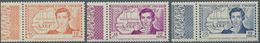 22559 Elfenbeinküste: 1939, 100 Years Death Of Rene Caillie (french Explorer) Set Of Three WITHOUT COUNTRY - Lettres & Documents