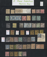 22574 Französisch-Indochina: 1870/1905 (ca.), Mint And Used Collection On Stockpages Comprising General Is - Storia Postale