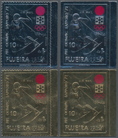 22613 Fudschaira / Fujeira: 1971, Winter Olympics 1972 Sapporo 'Slalom' Gold And Silver Foil Stamps Invest - Fujeira