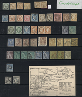 22639 Guadeloupe: 1865/1912, Used And Mint Collection Of Apprx. 150 Stamps On Stockpages From A Nice Secti - Brieven En Documenten