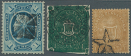 22641 Guatemala: 1871/1878, Lot With 12 Used Stamps Of The Classic Era, Comprising A "UN PESO" Green Reven - Guatemala