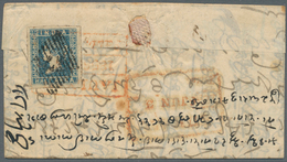 22696 Indien: 1854-55: Nine Covers Franked With Lithographed ½a. (six, Different Dies/shades) And 1a. (two - Sonstige & Ohne Zuordnung