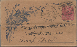 22714 Indien: 1901-08 Ca.: About 85 Illustrated BAZAAR Postcards, Used And Mostly Franked By KEVII. 3p., F - Sonstige & Ohne Zuordnung