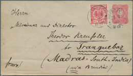 22740 Indien - Used Abroad: 1890-1909 DANISH SETTLEMENT: Group Of 11 Postal Stationery Cards/envelopes Plu - Sonstige & Ohne Zuordnung