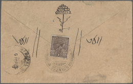 22741 Indien - Used Abroad: TIBET 1928-53: Two Covers And Two Pieces Franked With Indian Adhesives Used In - Sonstige & Ohne Zuordnung