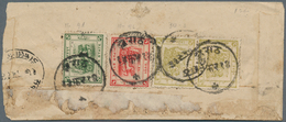 22769 Indien - Feudalstaaten: JAIPUR 1904-28 'Chariot Of The Sun': Five Covers And Two Postal Stationery E - Altri & Non Classificati