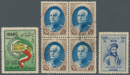 22814 Iran: 1900/1980 (ca.), Accumulation In Box With Several Better Issues And Complete Sets, Some Blocks - Iran