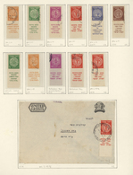 22851 Israel: 1948-73, Collection Used In Borek Album Starting First Issues With TAB, Different Papers Whi - Altri & Non Classificati