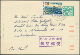 22921 Japan: 1950/90 (ca.), About 200 Covers/used Ppc/few Used Stationery, All Gone To Abroad, Inc. Regist - Andere & Zonder Classificatie
