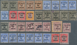 22943 Japanische Besetzung  WK II - Malaya: General Issues, Pahang, 1942, Ovpts. T16 Resp. T2 Mint And Use - Malesia (1964-...)