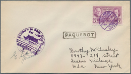 22980 Japan - Besonderheiten: 1935/36, Ship Post Offices Paquebot Mails With US Franks Pmkd. Hiye-Maru, He - Sonstige & Ohne Zuordnung