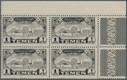 23008 Jemen: 1947/1962, U/m Collection Of 50 Marginal Blocks Of Four From The Corners Of The Sheets (plus - Jemen