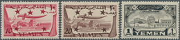 23009 Jemen: 1947, Country Impressions The Three NOT OFFICIALLY ISSUED Stamps In Larger Quantities Mostly - Jemen