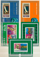 23055 Jemen: 1967/1972, U/m Collection In Three Stockbooks Incl. Gold And Silver Issues, Souvenir Sheets, - Yémen
