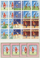 23106 Jemen: 1979/1986, Unmounted Mint Accumulation In A Stockbook, Only Complete Issues (blocks Of Four) - Yémen