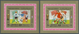 23119 Jemen: 1980, WINNERS Of Football World Championship Argentina Set Of Eight Different Imperforate Spe - Yemen
