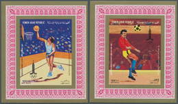 23130 Jemen: 1982, Olympic Games Moscow, 25f. To 125f., 25 Complete Sets Of Six De Luxe Sheets Each. Miche - Yémen