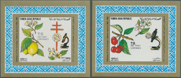 23131 Jemen: 1982, Tbc Research/Fruits, 25f. To 125f., 25 Complete Sets Of Six De Luxe Sheets Each. Michel - Yemen