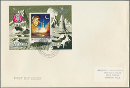 23236 Jemen - Königreich: 1969, Apollo 12, Group Of Eight Envelopes Bearing Michel Nos. 935/49 A/B, 950/59 - Yémen