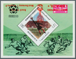 23249 Jemen - Königreich: 1970, Winners Of The Football World Championship Mexico Imperf. Miniature Sheet - Yémen