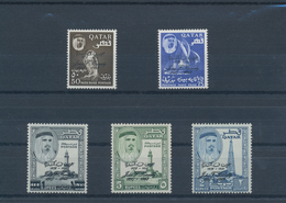 23326 Katar / Qatar: 1957/1972, Mint Assortment On Stockcards From Ovp. On GB, E.g. 1961 Definitives (2), - Qatar