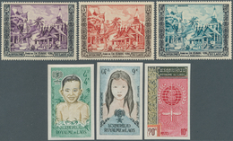 23402 Laos: 1951/62, Mint Never Hinged MNH In Hawid Pouches On Pages, Except UNO Set Complete. Includes 19 - Laos