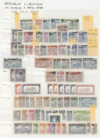 23414 Libanon: 1924/1989, Collection In A Stockbook, Mostly Used, Some Earlier Items Also Hinged. Michel N - Libanon