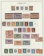23420 Libanon: 1924/1955, Mint And Used Collection On Album Pages, Incl. Good Part French Period, Airmails - Libano