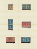 23437 Libanon: 1924, DOUBLE OVERPRINTS, Bilingual Issue, Petty U/m Collection Of Four Pairs And Two Single - Liban