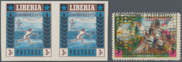 23488 Liberia: 1950/2000 (ca.), Accumulation In Glassines Etc. In Box With Stamps And Miniature Sheets Inc - Liberia