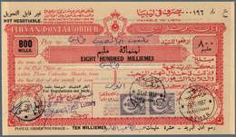 23496 Libyen: 1957 - 1959, Wonderful Lot Of Libyan Postal Stationerys - Postal Orders - From 100 Milliemès - Libye