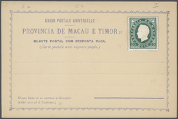 23510 Macau - Ganzsachen: 1892/1900 (ca.), Stationery Mint (25, Also Cto X2), Only Provisional Forms With - Entiers Postaux