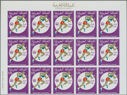 23625 Marokko: 1973/1977, U/m Accumulation Of Apprx. 740 IMPERFORATE Stamps, All Of Them Within Units Incl - Marocco (1956-...)