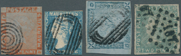 23648 Mauritius: 1848/1859, Group Of Three Used Stamps: SG Nos. 23 (£800), 39 (£900), 43a (£950), Varied C - Maurice (...-1967)