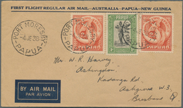 23702 Neuguinea: 1934/1953, New Guinea/Papua/Australia/NZ, Lot Of Twelve Covers/used Stationeries Incl. Re - Papouasie-Nouvelle-Guinée