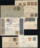 23704 Neukaledonien: 1882/1913, Collection Of Apprx. 70 Entires, Comprising A Lovely Selection Of Overprin - Sonstige & Ohne Zuordnung