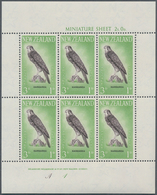 23719 Neuseeland: 1959/1966, BIRDS 12 Different Miniature Sheets With Six Or Eight Stamps Each, Mint Never - Neufs
