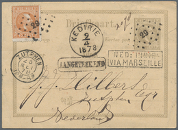 23734 Niederländisch-Indien: 1878/1938 (ca.), Used Stationery (4) And Covers (9, Inc. Air Mail), Inc. Card - Indie Olandesi