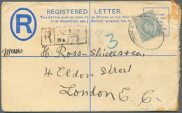 23752 Nigeria: 189371912, Lot Of Nine Comercial Items: Stationery Registered-covers, 1897 Niger-coast, Red - Nigeria (...-1960)