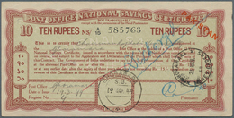 23790 Pakistan: 1948-49: Collection Of 35 Indian 1943 'Post Office National Savings Certificate"s 10r. Ove - Pakistan