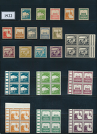 23796 Palästina: 1918-28 Collection Of Mint And Used Stamps From 1st Issues (ultramarine) With Pictorial S - Palestina