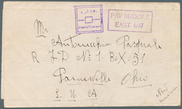 23801 Palästina: 1942-45, 6 P.O.W. Covers WW II, Four To Italy, One To USA And Italy To Haifa, Many Differ - Palestine