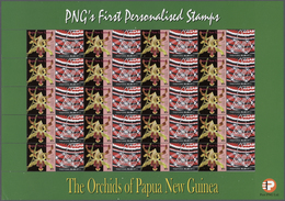 23825 Papua Neuguinea: 2007. Lot With 500 Sheets ORCHIDS 0.85k With Personalised Ornamental Label TRADITIO - Papua Nuova Guinea