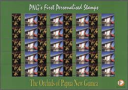 23834 Papua Neuguinea: 2007. Lot With 500 Sheets ORCHIDS 3.00k With Personalised Ornamental Label NATIONAL - Papua Nuova Guinea