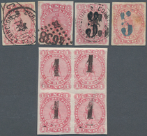 23851 Paraguay: 1870/1884, Lot With 20 Imperforated Stamps, Comprising Scott #1 With Different Cancellatio - Paraguay