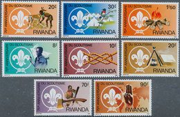 23919 Ruanda: 1983, 75 Years Of SCOUTING Complete Set Of Eight From 20c. To 90fr. In A Lot With 220 Comple - Autres & Non Classés