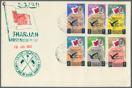 24011 Schardscha / Sharjah: 1963/1964, Assortment Of 21 Cacheted "f.d.c." (some Dates Differ From Those St - Schardscha