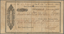 24049 Singapur: 1883/1903 (ca.), Four Fiscal Documents Form Singapore Without Stamps But With Different Ms - Singapore (...-1959)