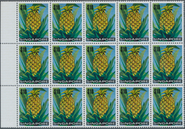 24065 Singapur: 1973, Flowers And Fruits Defintives Complete Set Of 13 In A Lot Of About 115 Complete Sets - Singapur (...-1959)