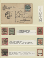 24103 Sudan: 1897-1948, Collection In Lindner Album With Early Issues And Errors, Imperfs, Inverted Overpr - Sudan (1954-...)